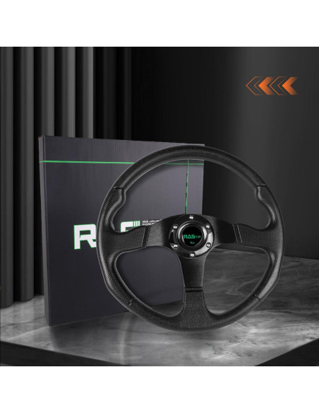 Volante de Carreras RASTP 34.5 cm Universal con Claxon Volante de Carreras RASTP 34.5 cm Universal con Claxon