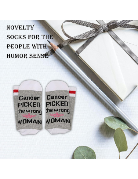 Calcetines GJTIM Regalo Divertido para Mujeres Cáncer Calcetines GJTIM Regalo Divertido para Mujeres Cáncer