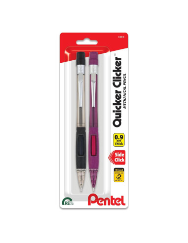 Lápiz Automático Pentel Quicker Clicker 0.9mm Paquete de 2