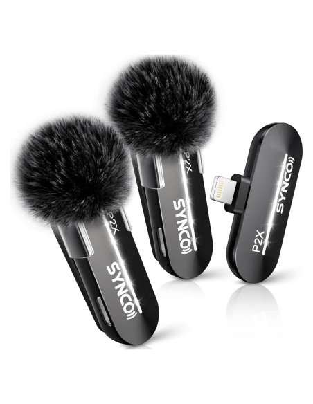 Micrófono Lavalier Inalámbrico SYNCO para iPhone 2 Mic Micrófono Lavalier Inalámbrico SYNCO para iPhone 2 Mic