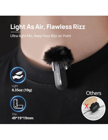 Micrófono Lavalier Inalámbrico SYNCO para iPhone 2 Mic