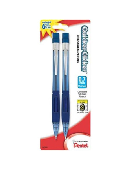 Lápices Mecánicos Pentel Quicker Clicker 0.7mm Paquete 2 Lápices Mecánicos Pentel Quicker Clicker 0.7mm Paquete 2