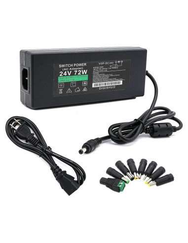 Adaptador de Alimentación DIGISHUO 24V 3A 72W Transformador
