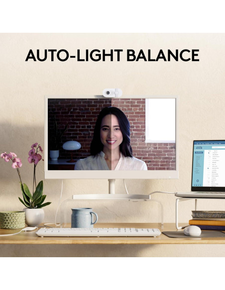 Webcam Logitech Brio 100 Full HD 1080p con Micrófono - Blanco Webcam Logitech Brio 100 Full HD 1080p con Micrófono - Blanco