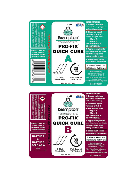 Epóxido Rápido Brampton PRO-FIX 113ml para Golf - Reparación Epóxido Rápido Brampton PRO-FIX 113ml para Golf - Reparación