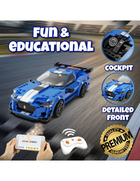 Kit de Coche RC WisePlay 325 Piezas Juguete STEM Azul Kit de Coche RC WisePlay 325 Piezas Juguete STEM Azul