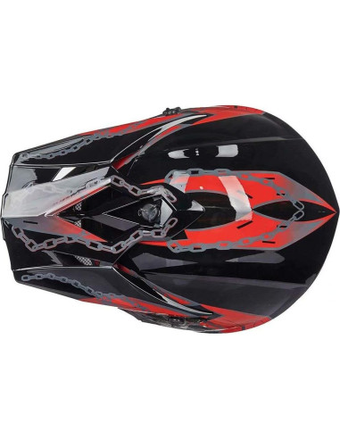 Casco de Motocross ILM 128S Adulto Grande Rojo Negro