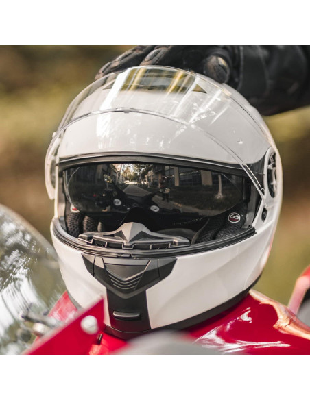 Casco Modular ILM 159 para Motocicleta Blanco X-Grande Casco Modular ILM 159 para Motocicleta Blanco X-Grande