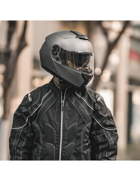 ILM Casco Modular Motocicleta Modelo 159 Gris Grande ILM Casco Modular Motocicleta Modelo 159 Gris Grande
