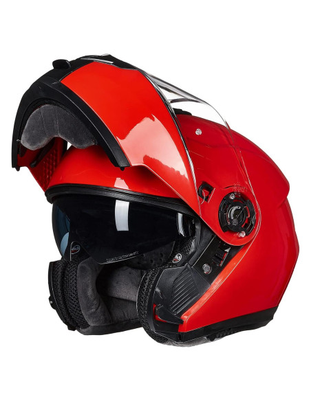 Casco Modular ILM 159 Rojo XX-Large Doble Visera Casco Modular ILM 159 Rojo XX-Large Doble Visera