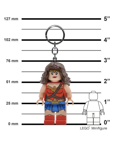 Llavero Luz Mujer Maravilla LEGO 76mm LED Incluidas