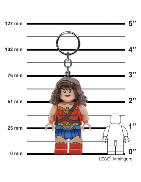 Llavero Luz Mujer Maravilla LEGO 76mm LED Incluidas Llavero Luz Mujer Maravilla LEGO 76mm LED Incluidas