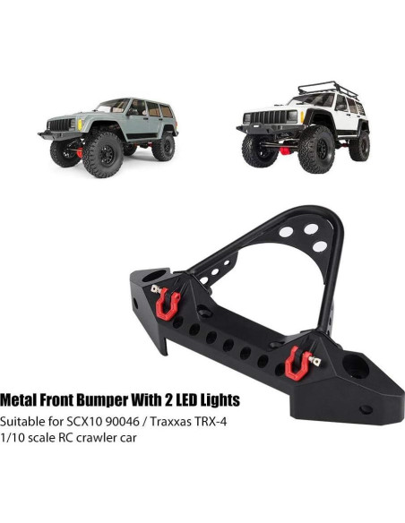 Parachoques Frontal RC Fosa 1/10 con 2 Luces LED Parachoques Frontal RC Fosa 1/10 con 2 Luces LED
