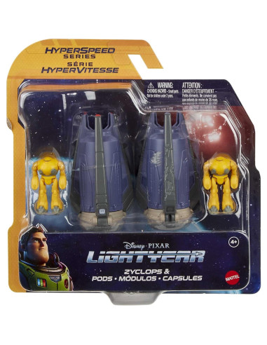 Vehículo Zyclops Space Pod Mattel Lightyear 9.6 cm con Figura