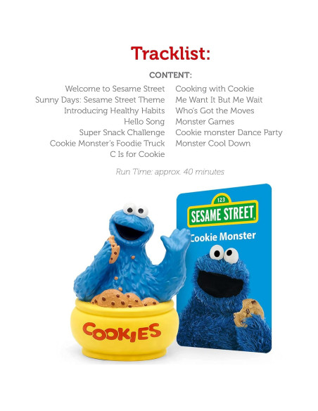 Figurita de audio Cookie Monster Tonies - Plaza Sésamo 32 min Figurita de audio Cookie Monster Tonies - Plaza Sésamo 32 min