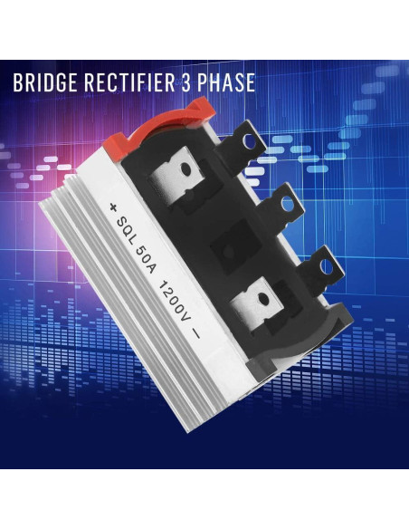 Puentes Rectificadores Zopsc 2Pcs 50A 1200V 3 Fases Aluminio Puentes Rectificadores Zopsc 2Pcs 50A 1200V 3 Fases Aluminio