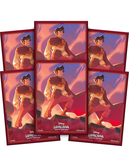 Fundas para Cartas Ravensburger Disney Lorcana Aladino 65 Unidades Fundas para Cartas Ravensburger Disney Lorcana Aladino 65 Unidades