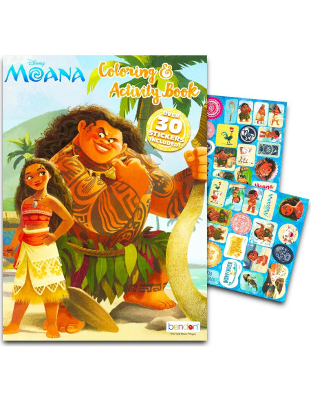 Set de Libros para Colorear Moana Disney - 3 Piezas para Niñas 4-8 Años Set de Libros para Colorear Moana Disney - 3 Piezas para Niñas 4-8 Años