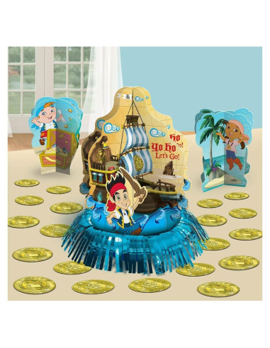 Kit de Decoración de Mesa Jake y los Piratas 3 Piezas Multicolor
