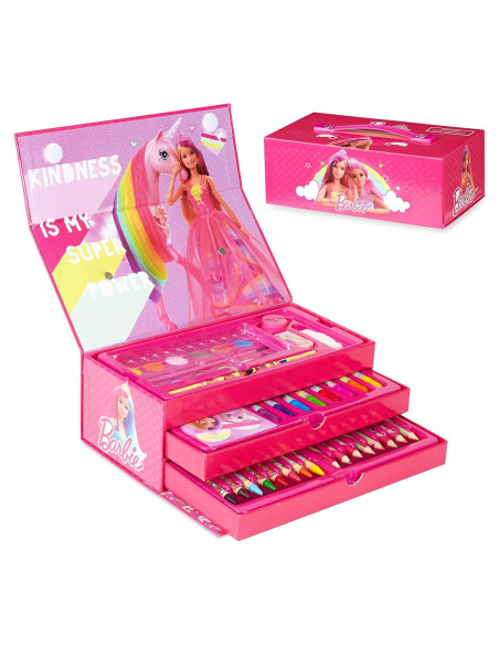 Set de Arte Barbie 41 Piezas con Lápices y Marcadores Set de Arte Barbie 41 Piezas con Lápices y Marcadores