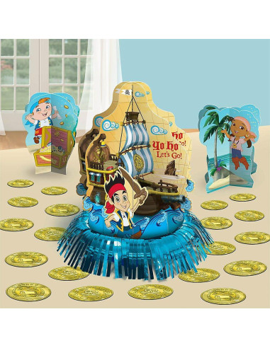 Kit de Decoración de Mesa Jake y los Piratas 3 Piezas Multicolor