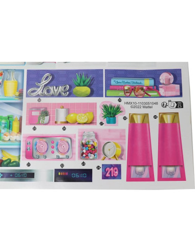 Etiquetas de Repuesto para Barbie Dreamhouse HMX10 - Mattel