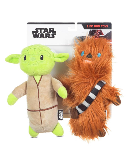 Juguetes para Perros Star Wars 2 Piezas Yoda Chewbacca Juguetes para Perros Star Wars 2 Piezas Yoda Chewbacca