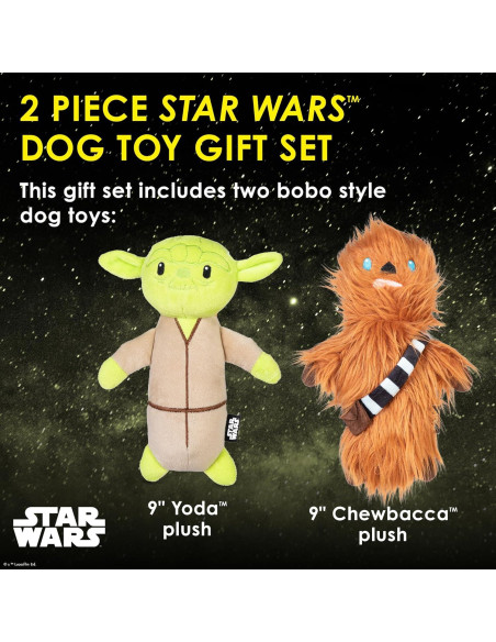 Juguetes para Perros Star Wars 2 Piezas Yoda Chewbacca Juguetes para Perros Star Wars 2 Piezas Yoda Chewbacca