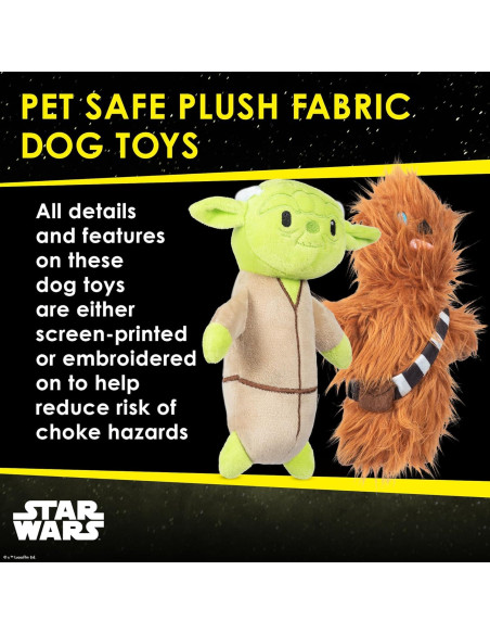 Juguetes para Perros Star Wars 2 Piezas Yoda Chewbacca Juguetes para Perros Star Wars 2 Piezas Yoda Chewbacca