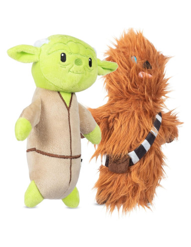 Juguetes para Perros Star Wars 2 Piezas Yoda Chewbacca