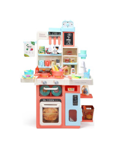 Juego de Cocina Interactivo HOLYFUN Rosa con Luz y Sonido