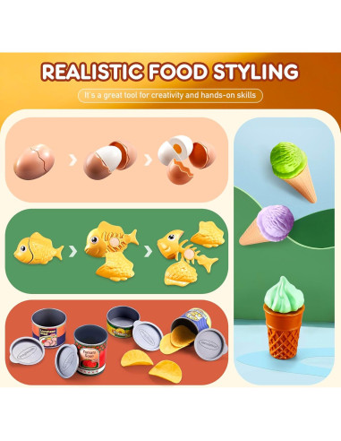 Juego de Comida de Cocina Infantil 66 Piezas SHANTOU