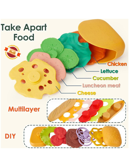 BUYGER Juguetes de Comida Rápida para Niños 25,5x19 cm BUYGER Juguetes de Comida Rápida para Niños 25,5x19 cm