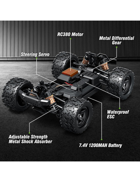 Coche RC Todo Terreno 4WD HS18305 Verde y Púrpura Coche RC Todo Terreno 4WD HS18305 Verde y Púrpura