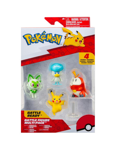 Figuras de Batalla Pokémon Paldea 4 Pack Jazwares