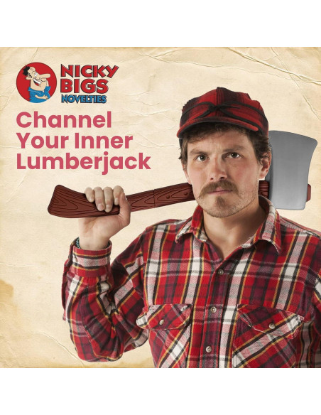 Hacha Falsa de Plástico Nicky Bigs 54,61 cm Desmontable Hacha Falsa de Plástico Nicky Bigs 54,61 cm Desmontable