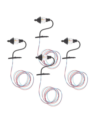 Apliques de Pared Miniatura DOITOOL 1:87 Negro 4 Pcs