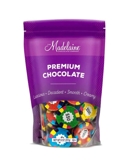 Fichas de Póker de Chocolate Madelaine 226g Premium Fichas de Póker de Chocolate Madelaine 226g Premium