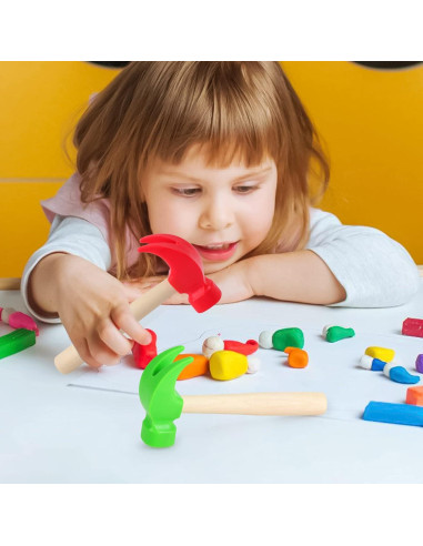 Juguetes de Martillo de Madera Fowecelt 2 Piezas Educativos