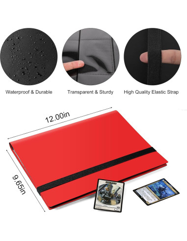 Carpeta de Tarjetas TiopLior 360 Bolsillos Roja