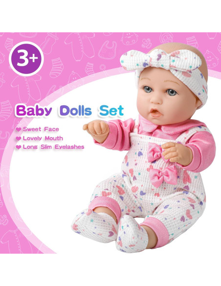 Muñeca XFEYUE 30 cm con ropa rosa y accesorios Muñeca XFEYUE 30 cm con ropa rosa y accesorios