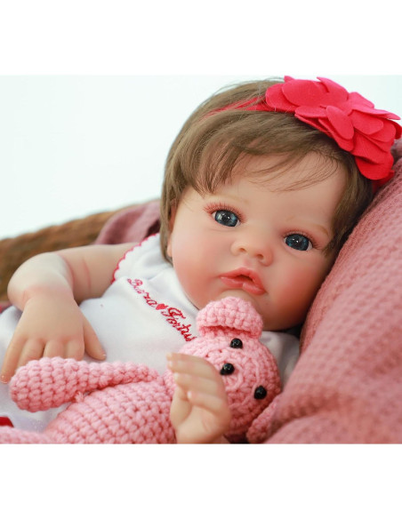 Muñeca de Bebé Realista SCOM 45.72 cm Silicona Suave Muñeca de Bebé Realista SCOM 45.72 cm Silicona Suave