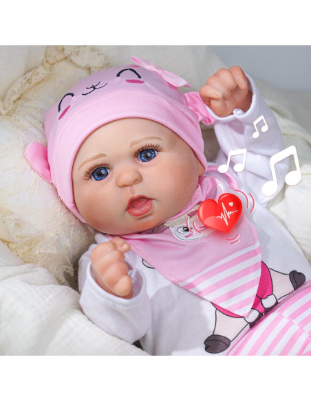 Muñeca Reborn BABESIDE Bailyn 50 cm con Sonido y Accesorios Muñeca Reborn BABESIDE Bailyn 50 cm con Sonido y Accesorios