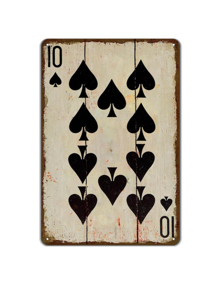 Cartel de Metal Vintage Póker TREEPERI 30x20 cm Decoración Cartel de Metal Vintage Póker TREEPERI 30x20 cm Decoración