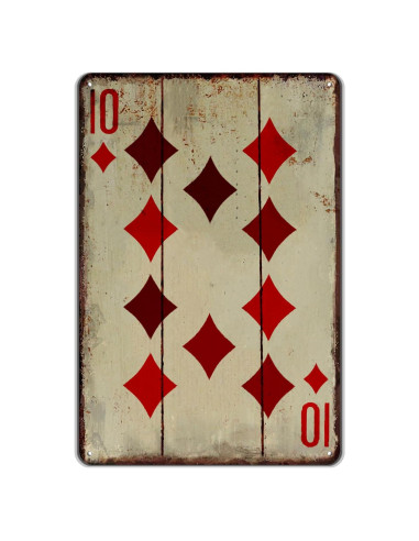 Cartel de Póker Retro TREEPERI 30x20 cm Decoración de Pared