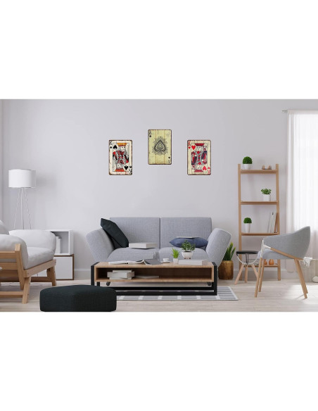 Cartel de Póker Retro TREEPERI 30x20 cm Decoración de Pared Cartel de Póker Retro TREEPERI 30x20 cm Decoración de Pared