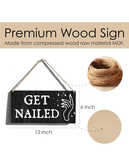 Cartel de Madera Rústico Get Nailed 30x15 cm Decoración Cartel de Madera Rústico Get Nailed 30x15 cm Decoración