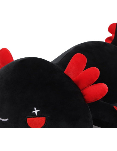 Cojín de Felpa Axolote Negro SNOWOLF 50 cm Suave Kawaii