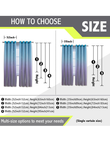 Cortina Blackout Anytime 1 Panel 132x183 cm Azul Púrpura