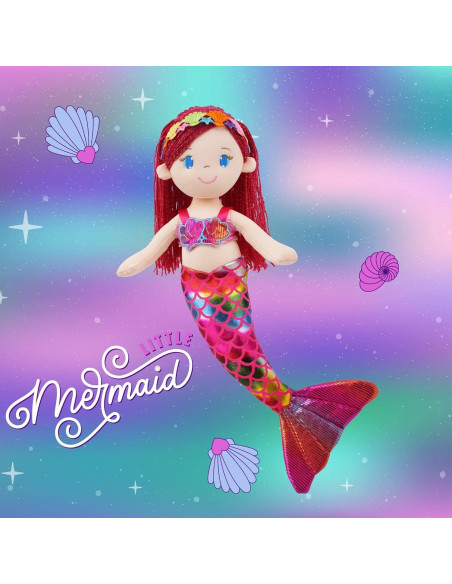 Muñeca Sirena Aurelia Jardín de Junio 41.9 cm Suave Muñeca Sirena Aurelia Jardín de Junio 41.9 cm Suave